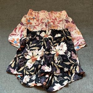 2 pair South Moon Under flowy flower shorts. Size S